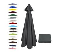 BEEGMA Replacement Parasol Canopy 2.0m 2.50m 2.70m 3.0m Canopy Replacement Top 6 Arms Patio Garden Beach Umbrella Canopy Cover(Color:Gray,Size:2.0m/6.5FT)