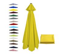 BEEGMA Replacement Parasol Canopy 2.0m 2.50m 2.70m 3.0m Canopy Replacement Top 6 Arms Patio Garden Beach Umbrella Canopy Cover(Color:Yellow,Size:2.50m/8.2FT)