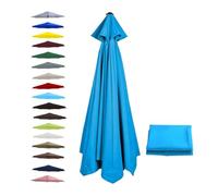 BEEGMA Replacement Parasol Canopy 2.0m 2.50m 2.70m 3.0m Canopy Replacement Top 6 Arms Patio Garden Beach Umbrella Canopy Cover(Color:Light blue,Size:2.70m/9FT)