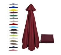 BEEGMA Replacement Parasol Canopy 2.0m 2.50m 2.70m 3.0m Canopy Replacement Top 6 Arms Patio Garden Beach Umbrella Canopy Cover(Color:Burgundy,Size:2.70m/9FT)
