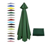 BEEGMA Replacement Parasol Canopy 2.0m 2.50m 2.70m 3.0m Canopy Replacement Top 6 Arms Patio Garden Beach Umbrella Canopy Cover(Color:Dark green,Size:3.0m/10FT)
