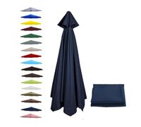 BEEGMA Replacement Parasol Canopy 2.0m 2.50m 2.70m 3.0m Canopy Replacement Top 6 Arms Patio Garden Beach Umbrella Canopy Cover(Color:Navy blue,Size:3.0m/10FT)