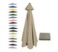 BEEGMA Replacement Parasol Canopy 2.0m/6.5FT, 2.50m/8.2FT, 2.70m/9FT, 3.0m/10FT - 6 Arms Patio Garden Beach Umbrella Canopy Cover (Color: Top, Size: 2.0m/6.5FT)