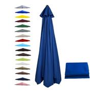 BEEGMA Replacement Parasol Canopy 2.0m 2.50m 2.70m 3.0m Canopy Replacement Top 6 Arms Patio Garden Beach Umbrella Canopy Cover(Color:Blue,Size:3.0m/10FT)