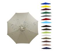 BEEGMA Replacement Parasol Canopy Patio Umbrella Replacement Canopy 6 Ribs/8 Ribs Garden Umbrella Canopy Replacement Cover 2.0/2.3/2.7/3.0m (Color : Top, Size : 3.0m/10FT-8Ribs)