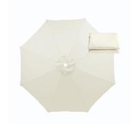 BEEGMA Sun Umbrella Replacement Cloth 6 Arms/8 Arms Replacement Parasol Canopy Cover 2.0m 2.30m 2.50m 2.70m 3.0m Outdoor Patio Garden Umbrella Canopy (Color : White, Size : 2.30m/7.5FT-8Ribs)
