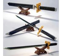 Beego Anime Kill Demon Sword Building Kit Set, Top Japanese Cosplay Famous Tokitou Muichirou Slayer Katana Sword with Scabbard and Stand Stacking Blocks Toy Gift for Teen 14+, Adult