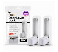 BeeGo Door Lever Lock (2 Pack) - Child Safety Door Handle Lock Without Drilling