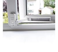 BeeGo® Window Restrictors, Child & Pet Safety Locks, Self-Adhesive, No Tools, Fits UPVC & Most Windows, Restricts Window Opening, White, 1 Pc
