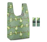 BeeGreen 2 Pack Forg Gift Reusable Grocery Bags Foldable for Women Extra Large 50 LBS Reusable Shopping Bags Machine Washable Reusable Bags for Groceries