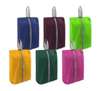 BeeGreen 6/8/12 Packs Shoe Organizer Shoe Bags For Travel with Zipper Closure, Shoe Storage Organizer with Handle, Colorful-Navy, fruit green, rose red, wine red, dark green, golden yellow