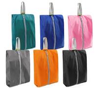 BeeGreen 6 Packs Shoe Organizer Shoe Bags For Travel with Zipper Closure, Shoe Storage Organizer with Handle Travel Bags, Black, Marx Green, White Blue, Orange, Coral Powder, Gray, Black, Marx Green,