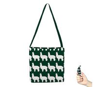 BeeGreen Alpaca Ultimate Crossbody Tote Bag - Reusable Grocery Shopping Bag - Foldable Compact Portable Machine Washable