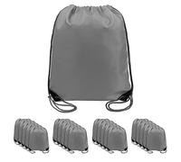 BeeGreen Drawstring Backpack Bags 20,30,50 Packs Reflective String Bags for Gym Sport Trip Cinch Sack DIY for Men Women, Dark Green