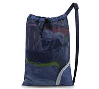 BeeGreen Drawstring Backpack for Men Women Athletic Gym Sports Workout Beach Swim, Navy, XL, Mesh Bag