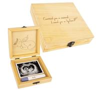 BeeGreeny Miscarriage Memory Box, A Heartfelt Sympathy Gift for Mothers Loss of Baby, Angel Baby Remembrance Gifts, Miscarriage Keepsake Box, 5.5 x 5.5 x 1.2 Inches, American Style, Natural Wood