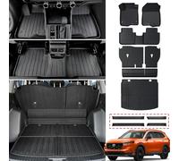 BEEGROW Floor Mats Set for Honda CRV Accessories 2023 2024 2025 Hybrid/Gas, Floor Mats+Backrest Mat+Cargo Mat+Door Sill Protectors