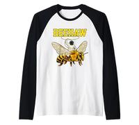 BEEHAW Beekeeper Riding Bee Western Rodeo Style Bee Keeper Raglan Baseball Tee