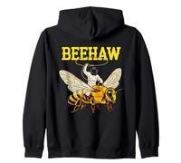 BEEHAW Beekeeper Riding Bee Western Rodeo Style Bee Keeper Zip Hoodie