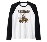 Beehaw Vintage Bee-Wrangler Cute Beekeeper Cowboy Bee Youth Raglan Baseball Tee