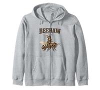 Beehaw Vintage Bee-Wrangler Cute Beekeeper Cowboy Bee Youth Zip Hoodie