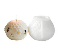 Beehive Candle Mould - 11 x 6 x 6 cm / 9 x 9 x 8 cm / 8 x 5 x 7 cm, 150 g, 3D Silicone Pillar Mould For, Soap and Crafts in D'/Soy; Silicone, Diy, Bee, Soap