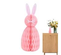 Beehive Comb Easter Decorations, Rabbit Party Decorations, Cartoon Beehive Comb Balls Dangle Ornament Easter Bunny Theme Decoration, 20 cm, Decorative Colourful Rabbit Comb Paper Ball for Home