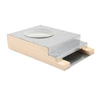Beehive Entrance Water Feeder Aluminum Wood Silver Beekeeping Tool