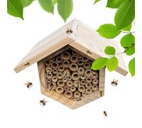 Beehive House for Outdoors, Wooden Beehive Nesting Box, Sustainable Bee House, Ideal Garden, Balcony, Terrace, Yard, Indoor, Outdoor, Beekeeping, Pollination, Eco-Friendly, Nature