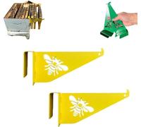 Beehive Inspection Bracket,2Pcs Beehive Frame Holder, Stainless Steel Beehive Frame Perch,Bee Hive Stand,Bee Boxes and Frames Starter Kit,Beekeeping Supplies (Yellow)