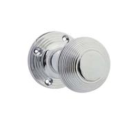 Beehive Mortice Door Knob - Polished Chrome - Pair - Designer Levers