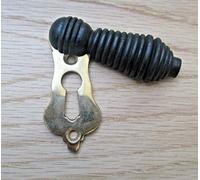Beehive Old Style Keyhole Key Hole Covers Escutcheon Covered (Black Ebony and Brass Wooden)