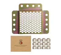 Beehive Picture Hangers | 74 Pcs Picture Hanging Hardware Kit | Fully Adjustable | for Wood Frames and Canvases on Drywall | 35 lb Capacity | Hangs 6 Frames