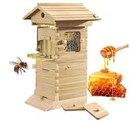 Beehive Starter Kit - Complete Beekeeping Supplies with Easy Assembly Hive for Honey Extraction, Ideal for Backyard Beekeepers