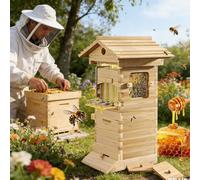 Beehive Starter Kit - Complete Beekeeping Supplies with Observation Window and Honey Spout, Ideal for New Beekeepers and Gardeners