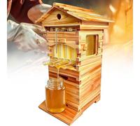 Beehive Starter Kit Self-Flow Hive Beehive Starter Kit Clear Observation Window Easy Release Honey Spout for Beekeeping Garden Pollinators