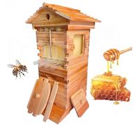 Beehive Starter Kit with Observation Window and Honey Spout, Built-in Honey Extraction System for Backyard Beekeeping