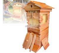 Beehive Starter Kit with Observation Window and Honey Spout, Includes Bee Frames and Honeycomb Trays, Automatic Honey Harvesting for Backyard Beekeeping
