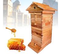 Beehive Starter Kit with Observation Window, Honey Spout, 4 Bee Frames, 6 Honeycomb Trays, Automatic Honey Harvesting for Easy Beekeeping