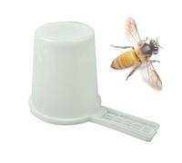 Beehive White Entrance Plastic Feeder Cup for Beekeeping Larvae | Drowning, Easy to Use, Good Toughness, Keeps Feeding Simple and Apiary Setups