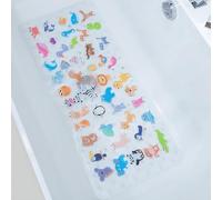 BEEHOMEE Shower Mat Non-Slip for Children, Bath Mat and Bathroom Mat | Cartoon Design Shower Mat | 89 x 40 cm (Animals)