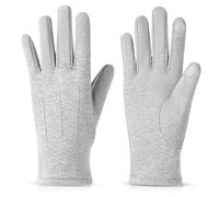 Beehow Women gloves thermal fleece lining touch screen ladies glove for cold weather driving cyling (Gray)