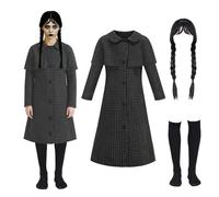 Beejirm Wednessday Kids Costumes - Season Two, Gothic, Halloween Costumes, Overcoat