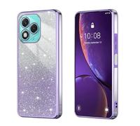BEEJTUNY Case for Honor 400 Lite, Transparent Protective Cover with Gradient Glitter, Soft and Beautiful Bumper Shell, Stylish Shockproof Cover. Purple