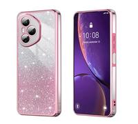 BEEJTUNY Case for Honor 400 Pro 5G, Transparent Protective Cover with Gradient Glitter, Soft and Beautiful Bumper Shell, Stylish Shockproof Cover. Pink