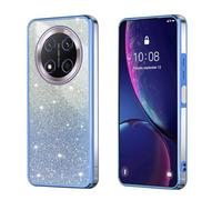 BEEJTUNY Case for Honor Magic7 Lite/Magic 7 Lite /X9C, Transparent Protective Cover with Gradient Glitter, Soft and Beautiful Bumper Shell, Stylish Shockproof Cover. Blue