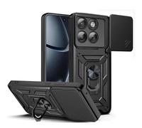 BEEJTUNY Case for Motorola Edge 70 Fusion, Cover Protective Bumper with Lens Shell, Shockproof Protective Case with 360° Magnetic Holder. Black