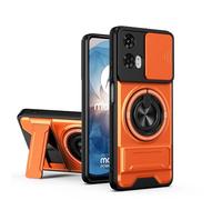 BEEJTUNY Case for Motorola Moto E14/G04/G24, Phone Case with Stand, Kickstand Cover with 360° Rotating Ring Holder, Shock Resistant Protective Case.Orange