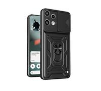 BEEJTUNY Case for Nothing Phone 3a Lite, Cover Protective Bumper with Lens Shell, Shockproof Protective Case with 360° Magnetic Holder. Black