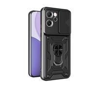 BEEJTUNY Case for Oppo Reno14 F 5G/Oppo Reno14 FS 5G, Cover Protective Bumper with Lens Shell, Shockproof Protective Case with 360° Magnetic Holder. Black